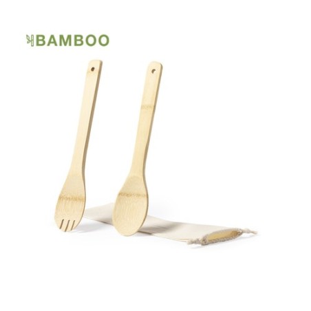 Set de Salade Éco-responsable en Bambou Personnalisé - Berter Matières : bambou