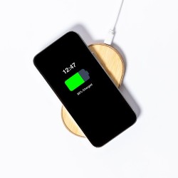 Chargeur Éco-responsable Sans Fil Personnalisé pas cher - Tedey Matières : bambou impression haute définition