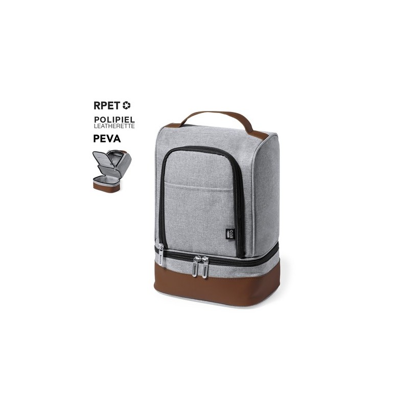 Sac Isotherme Éco-responsable Personnalisé - Kumak pas cher Matières : PET recyclé Couleurs : gris personnalisable avec votre lo