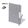 Set Éco-responsable de Bloc-notes et Stylo Personnalisé Wendam Matières : métal Couleurs : gris personnalisable avec votre logo