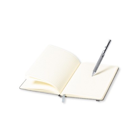 Set Éco-responsable de Bloc-notes et Stylo Personnalisé Wendam Matières : métal Couleurs : gris goodies publicitaire événementie