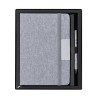 Set Éco-responsable de Bloc-notes et Stylo Personnalisé Wendam Matières : métal Couleurs : gris impression haute définition