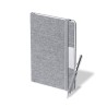 Set Éco-responsable de Bloc-notes et Stylo Personnalisé Wendam Matières : métal Couleurs : gris marquage laser ultra précis