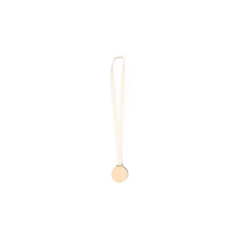 Médaille Personnalisée Éco-responsable - Guster Cadeau Matières : bois Couleurs : blanc