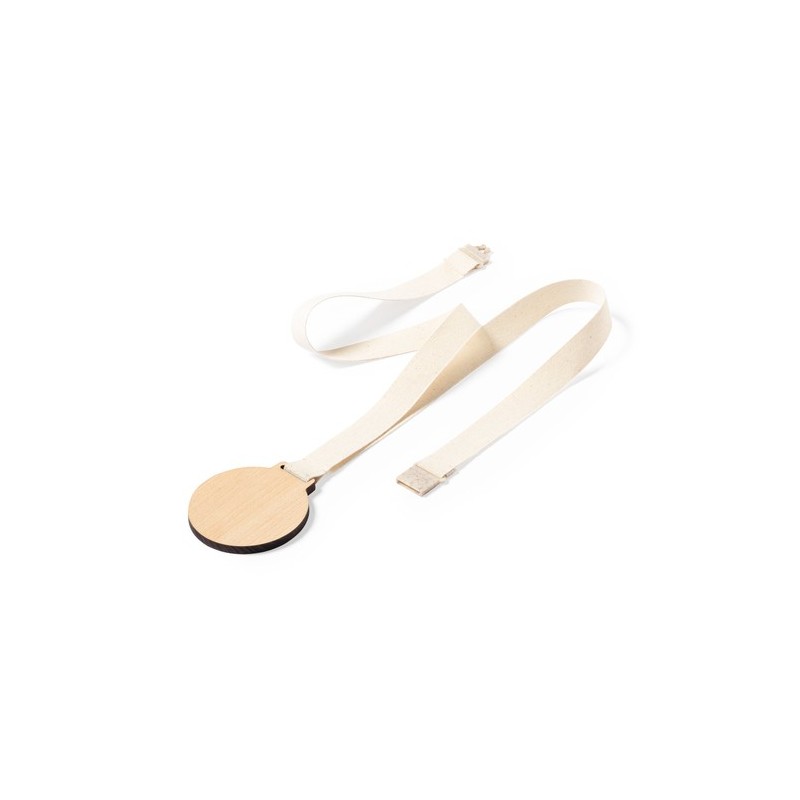 Médaille Personnalisée Éco-responsable - Guster Cadeau Matières : bois Couleurs : blanc cadeau entreprise pas cher