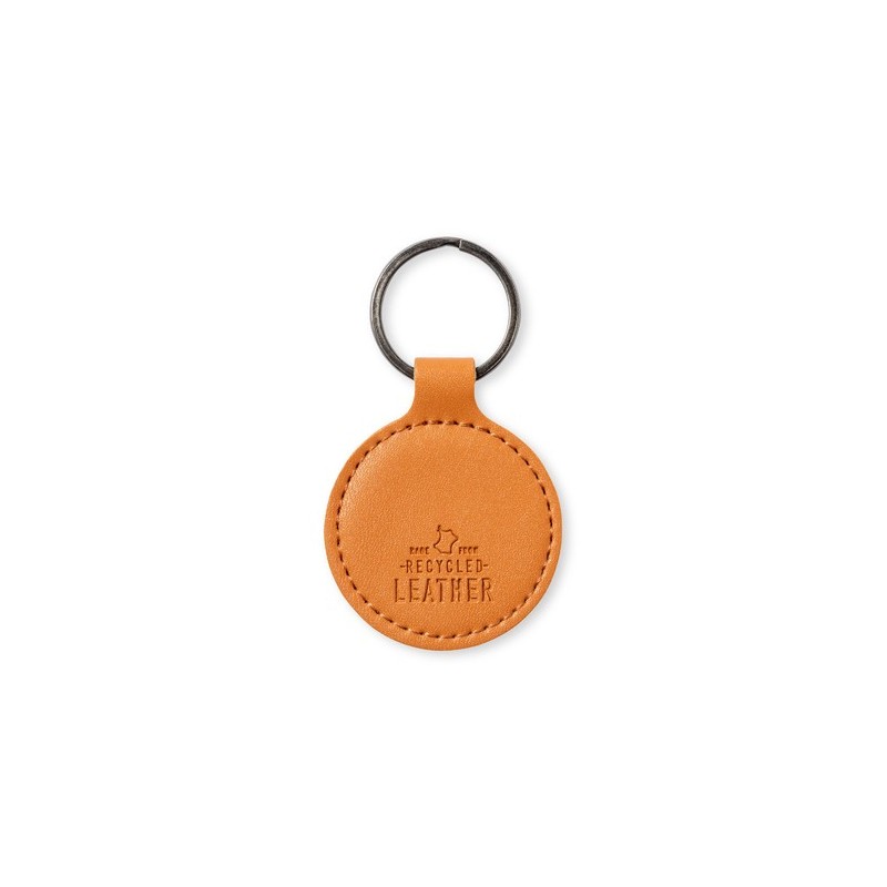 Porte-Clés Personnalisé Éco-responsable - Dontex Matières : cuir recyclé Couleurs : marron