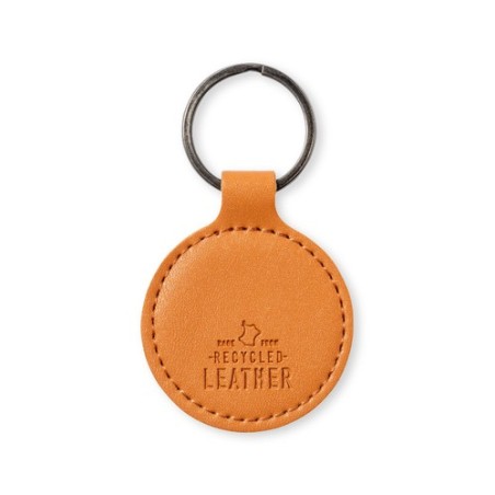 Porte-Clés Personnalisé Éco-responsable - Dontex Matières : cuir recyclé Couleurs : marron
