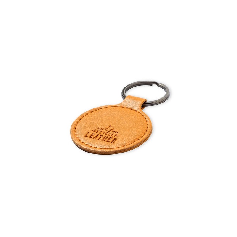 Porte-Clés Personnalisé Éco-responsable - Dontex Matières : cuir recyclé Couleurs : marron goodies publicitaire événementiel