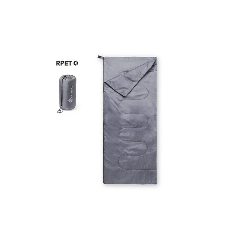 Sac de Couchage Pratique et Éco-responsable Personnalisé - Daltom Matières : PET recyclé Couleurs : gris personnalisable avec vo