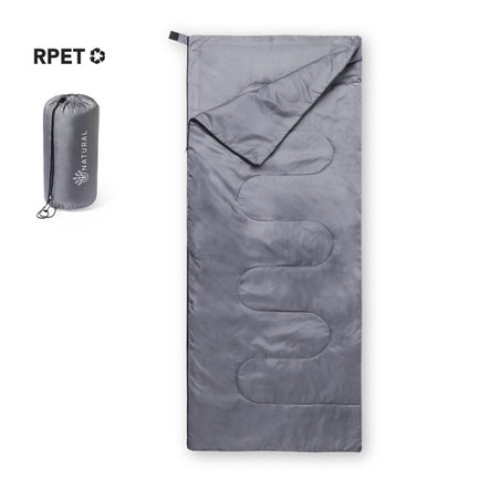 Sac de Couchage Pratique et Éco-responsable Personnalisé - Daltom Matières : PET recyclé Couleurs : gris personnalisable avec vo