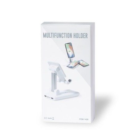 Support Multifonction Pratique Personnalisé Cheviot Couleurs : blanc cadeau collaborateur premium