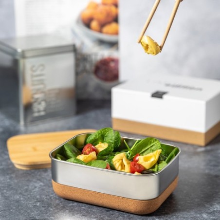 Boîte à Lunch Éco-responsable Personnalisée en Édition Limitée - Lanrok Matières : bambou objet promotionnel éco-responsable