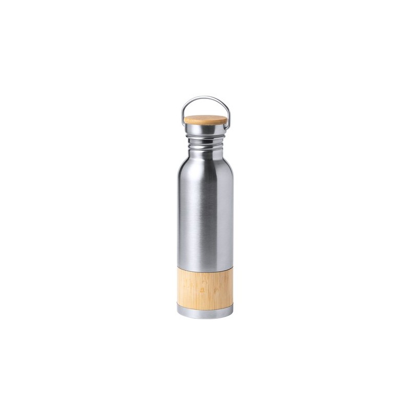 Gourde Éco-responsable et Pratique Personnalisée Gaucix Matières : bambou Couleurs : argenté
