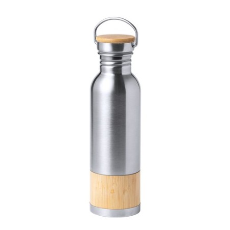 Gourde Éco-responsable et Pratique Personnalisée Gaucix Matières : bambou Couleurs : argenté