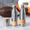 Gourde Éco-responsable et Pratique Personnalisée Gaucix Matières : bambou Couleurs : argenté goodies publicitaire événementiel