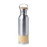 Gourde Éco-responsable et Pratique Personnalisée Gaucix Matières : bambou Couleurs : argenté objet promotionnel éco-responsable