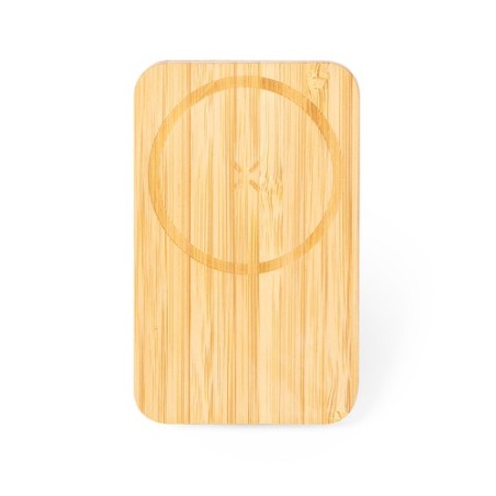 Chargeur Sans Fil Éco-responsable Personnalisé de Gonzo Matières : bambou personnalisable avec votre logo