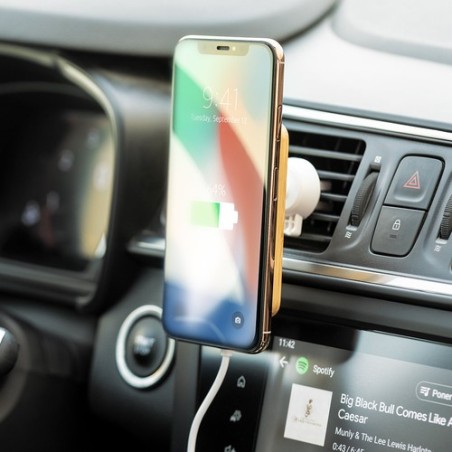 Chargeur Sans Fil Éco-responsable Personnalisé de Gonzo Matières : bambou cadeau collaborateur premium