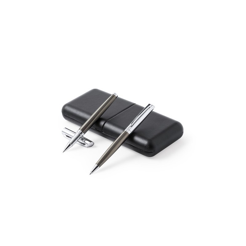 Set Premium Personnalisé de Stylo & Roller - Williams Matières : métal Couleurs : noir goodies publicitaire événementiel