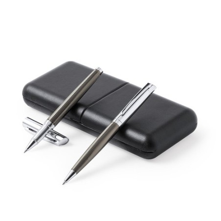 Set Premium Personnalisé de Stylo & Roller - Williams Matières : métal Couleurs : noir goodies publicitaire événementiel
