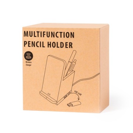 Porte-Crayons Multifonction Personnalisé Économique - Bloxem Matières : bambou impression haute définition