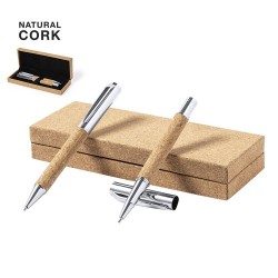 Set de Stylos et Rollers Éco-responsables Personnalisés Odegor Matières : liège