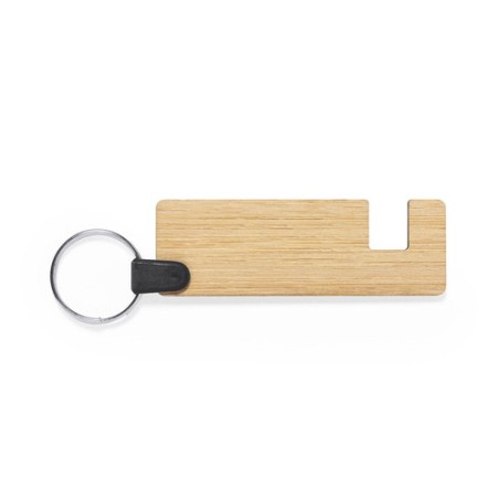 Porte-Clés Éco-responsable Personnalisé Support Evans Matières : bambou personnalisable avec votre logo