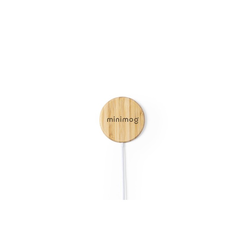 Chargeur Éco-responsable sans Fil Personnalisé Hatawey Matières : bambou personnalisable avec votre logo