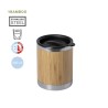 Mug Isotherme Éco-responsable Personnalisé en Verre Thermique Lubon Matières : bambou