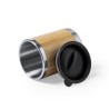 Mug Isotherme Éco-responsable Personnalisé en Verre Thermique Lubon Matières : bambou personnalisable avec votre logo