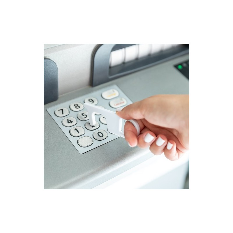 Porte-Clés Antibactérien Anticontact Personnalisé - Riken Couleurs : blanc livraison express 24h 48h