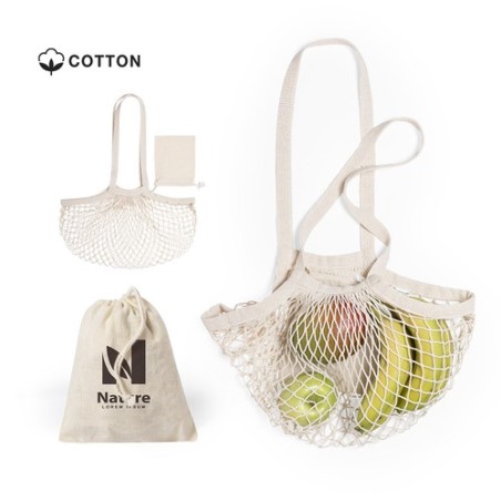 Sac Éco-responsable Pliable Personnalisé pas cher Nacry Matières : coton Couleurs : naturel personnalisable avec votre logo