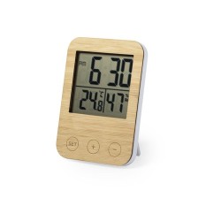 Station Météo Éco-responsable Personnalisée Pas Cher pour Bureau Helein Matières : bambou 2