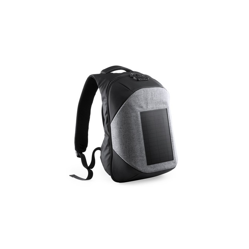 Sac à Dos Éco-responsable Personnalisé avec Chargeur USB Intégré Koneit Matières : polyester Couleurs : gris