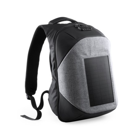 Sac à Dos Éco-responsable Personnalisé avec Chargeur USB Intégré Koneit Matières : polyester Couleurs : gris
