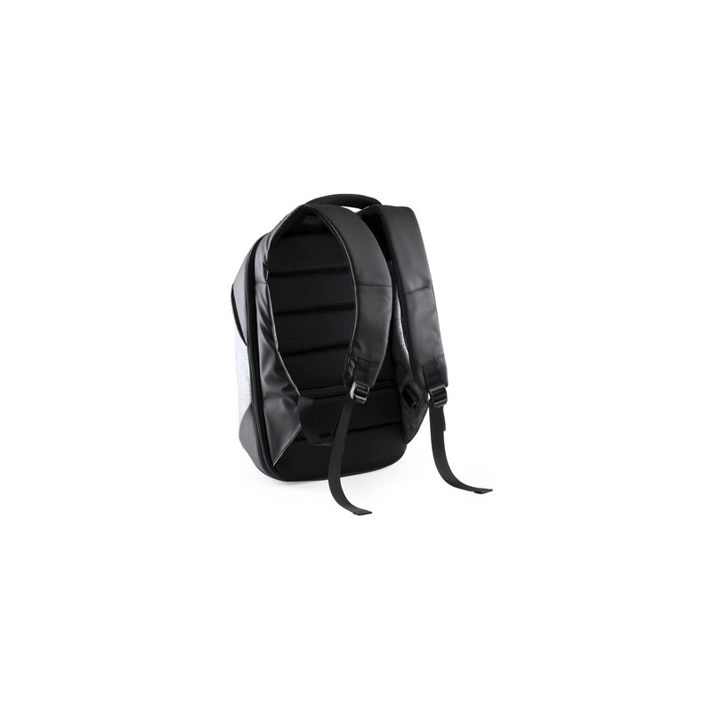 Sac à Dos Éco-responsable Personnalisé avec Chargeur USB Intégré Koneit Matières : polyester Couleurs : gris goodies publicitair