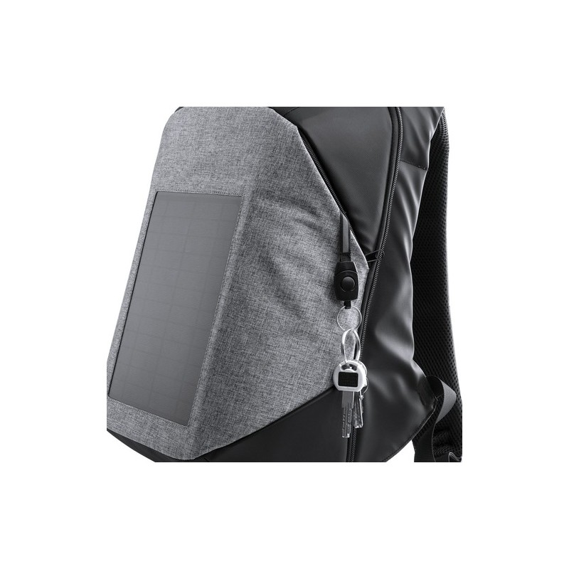 Sac à Dos Éco-responsable Personnalisé avec Chargeur USB Intégré Koneit Matières : polyester Couleurs : gris objet promotionnel 
