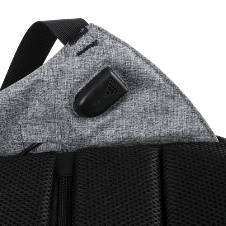 Sac à Dos Éco-responsable Personnalisé avec Chargeur USB Intégré Koneit Matières : polyester Couleurs : gris accessoire événemen