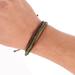Bracelet pas cher personnalisé Sonja Matières : cuir goodies publicitaire événementiel