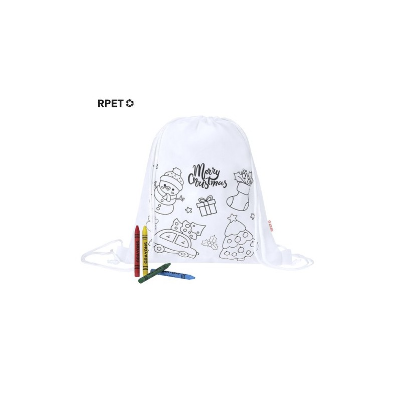 Sac à Dos personnalisé pas cher Taky Matières : PET recyclé Couleurs : blanc personnalisable avec votre logo