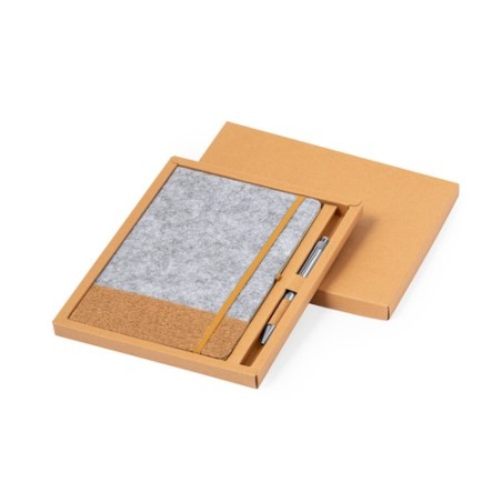 Set Écolo Personnalisé de Carnet et Stylo - Webermax Matières : liège cadeau entreprise pas cher