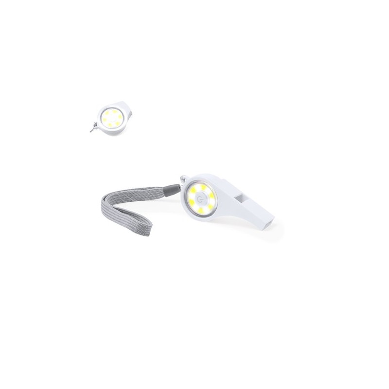 Sifflet Personnalisé Éclairant et Performant à Prix Abordable - Pincher Couleurs : blanc personnalisable avec votre logo