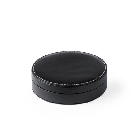 Coffret d'Accessoires à Vin Personnalisé Albion Matières : PU Couleurs : noir goodies publicitaire événementiel