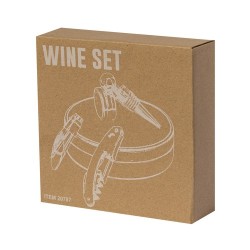 Coffret d'Accessoires à Vin Personnalisé Albion Matières : PU Couleurs : noir livraison express 24h 48h