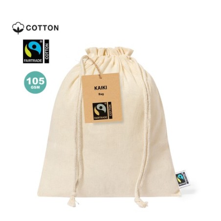 Sac à Chaussures Durable Personnalisé Kaiki Fairtrade pas cher Matières : coton Couleurs : naturel personnalisable avec votre lo