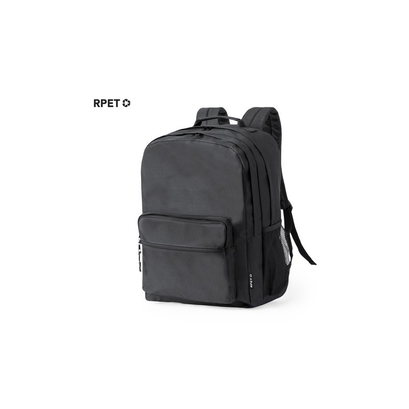Sac à Dos Éco-responsable et Pratique pour le Voyage et les Loisirs - Bogart Couleurs : noir Matières : polyester recyclé person