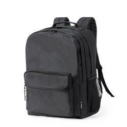 Sac à Dos Éco-responsable et Pratique pour le Voyage et les Loisirs - Bogart Couleurs : noir Matières : polyester recyclé cadeau