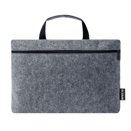 Porte-Documents Éco-responsable Personnalisé - Sacoche Business Rickey pas cher Matières : PET recyclé Couleurs : gris