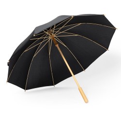 Parapluie Éco-responsable Chic Personnalisé pas cher - Gotley Matières : PET recyclé Couleurs : noir impression haute définition
