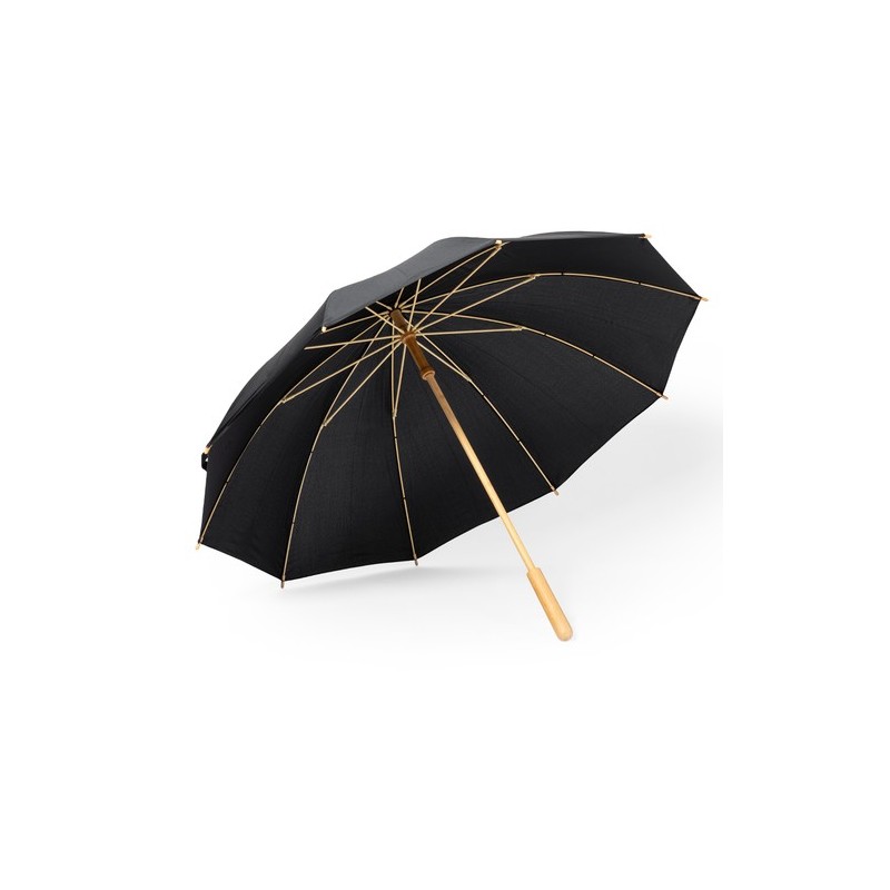 Parapluie Éco-responsable Chic Personnalisé pas cher - Gotley Matières : PET recyclé Couleurs : noir impression haute définition